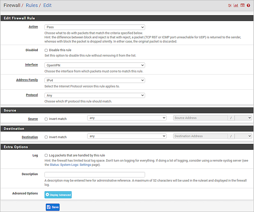 Screenshot of pfSense, diagram15